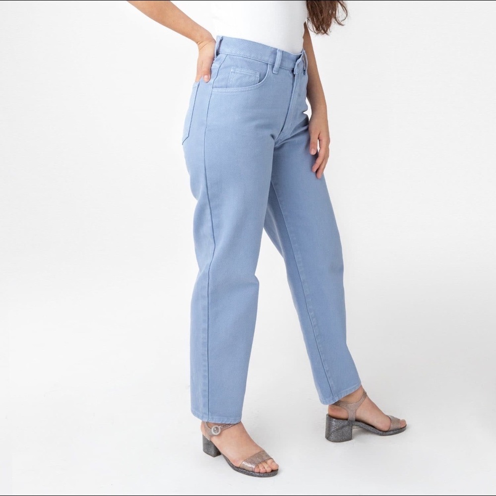 Los Angeles Apparel Garment Dye Relaxed Fit Bull Denim Jeans